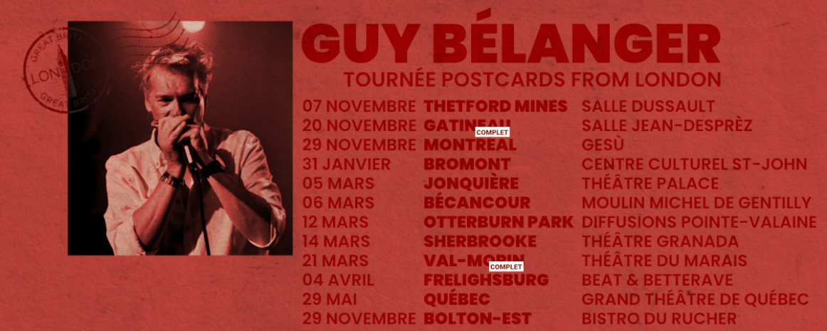 Guy Bélanger / Tournée Québec 2025-2026