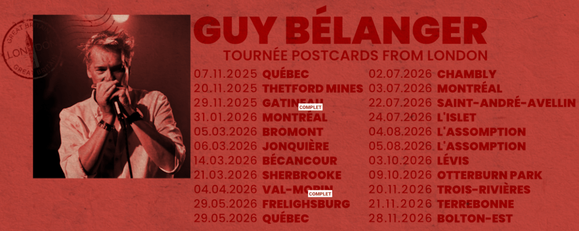 Guy Bélanger / Tournée Québec 2025-2026