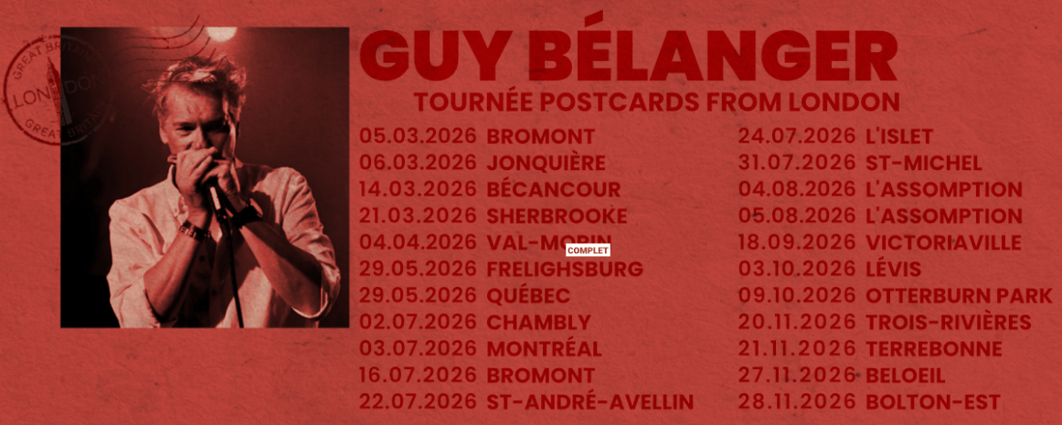 Guy Bélanger / Tournée Québec 2025-2026