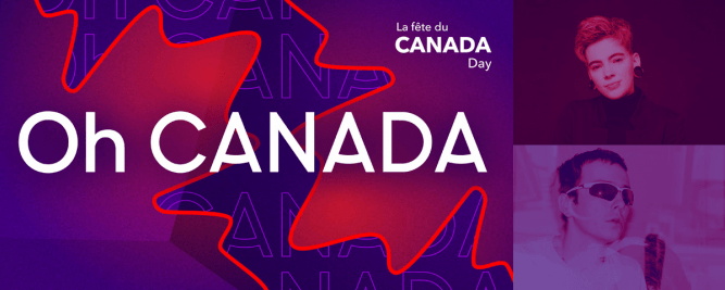 Roxane Bruneau et&nbsp;Hubert Lenoir &agrave; la F&ecirc;te du Canada