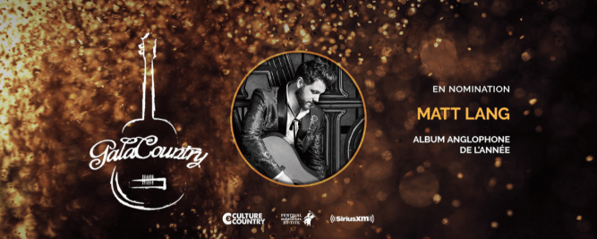 Matt Lang en nomination au Gala Country 2022