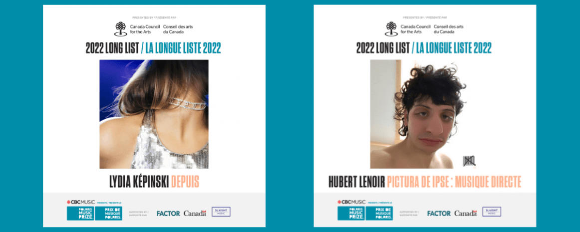 Lydia Képinski et Hubert Lenoir dans la longue liste du Prix de musique Polaris 2022