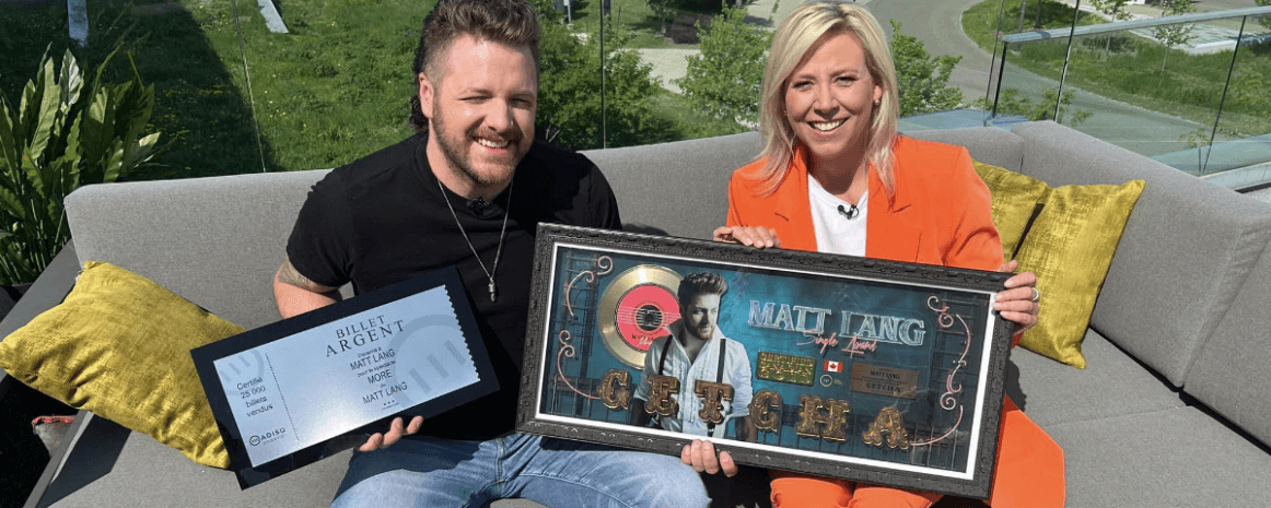 Un billet d’argent, un single or et un nouvel album pour Matt Lang